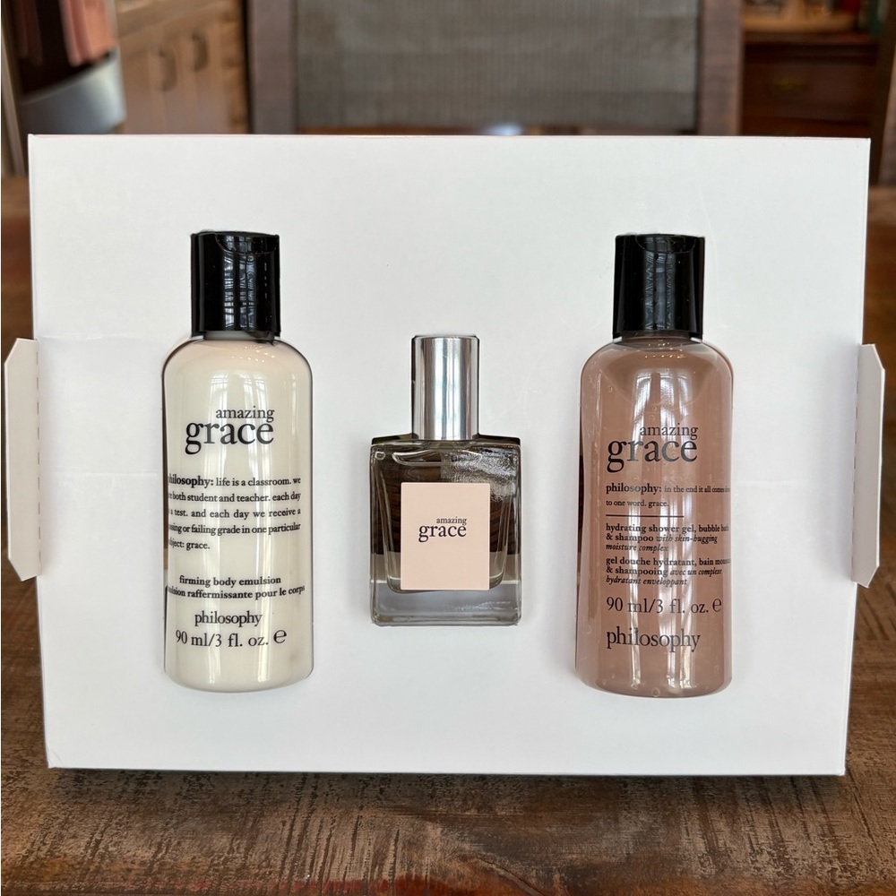 NEW Philosophy AMAZING GRACE 3-Piece Travel GIFT SET a $53 VALUE! - Picture 2 of 11